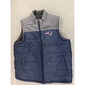 New England Patriots Insulated Reversible Stadium Jacket Vest (Men's XXL)‎ Gray